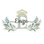 Matriz de Bordado Coleção 140 Nomes Raminho Coroa Menino - Imagem 6