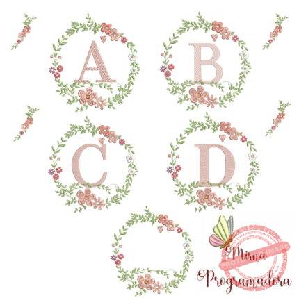 matriz-de-bordado-moldura-flores-alfabeto