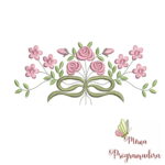 Matriz de Bordado Raminhos Flores - Imagem 3
