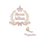 Matriz de Bordado – Coleção Nomes Moldura Coroa Menina - Imagem 16