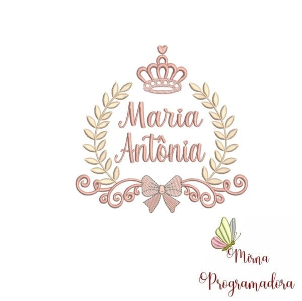 Matriz de Bordado – Coleção Nomes Moldura Coroa Menina - Image 16