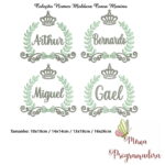 Matriz de Bordado – Coleção Nomes Moldura Coroa Menino - Imagem 2