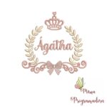 Matriz de Bordado – Coleção Nomes Moldura Coroa Menina - Imagem 7