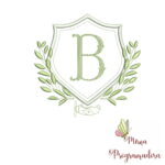 Matriz de Bordado Alfabeto Moldura Folhas - Imagem 3