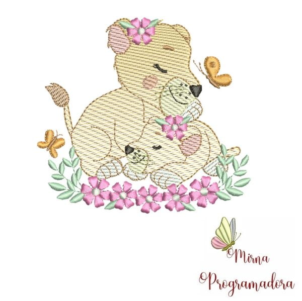 Matriz de Bordado - Coleção Leoa Mamãe - Imagem 3