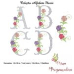 Matriz de Bordado - Alfabeto Flores - Imagem 5