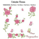 Matrizes de Bordados Coleção Rosas e Coleção Alfabeto Flores - Imagem 19