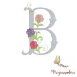 Matriz de Bordado - Alfabeto Flores - Imagem 3