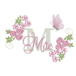 Matriz de Bordado 150 Nomes Feminino Borboleta Flores - Imagem 5