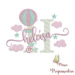 MATRIZ DE BORDADO COLEÇÃO 100 NOMES BALÃO MENINA - Imagem 14