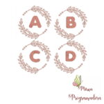Matriz de bordado – Alfabeto Moldura Folhas