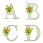 Matriz de Bordado Alfabeto Girassol