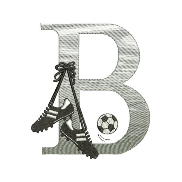Matriz de Bordado Alfabeto Chuteira Bola - Image 2