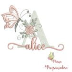 Matriz de Bordado - Nome Alice