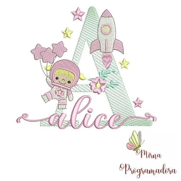 Matriz de Bordado - Nome Alice