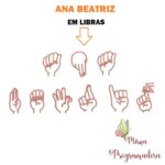 Matriz de bordado - Ana Beatriz em Libras