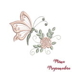 Matriz de bordado – Alfabeto Flores Borboleta - Imagem 4