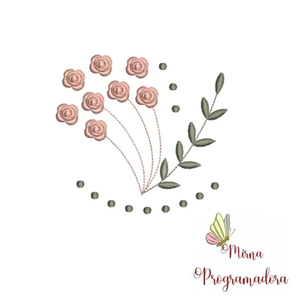 Matriz de Bordado - Pacote Raminho flores - Imagem 4