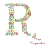 Matriz de Bordado Floral Letra R