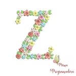 Matriz de Bordado Floral Letra Z