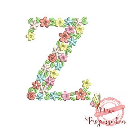 Matriz de Bordado Floral Letra Z