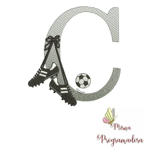 Matriz de Bordado Alfabeto Chuteira Bola - Image 6