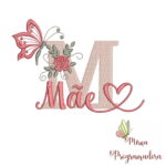 Matriz de bordado - Mãe flores Borboleta