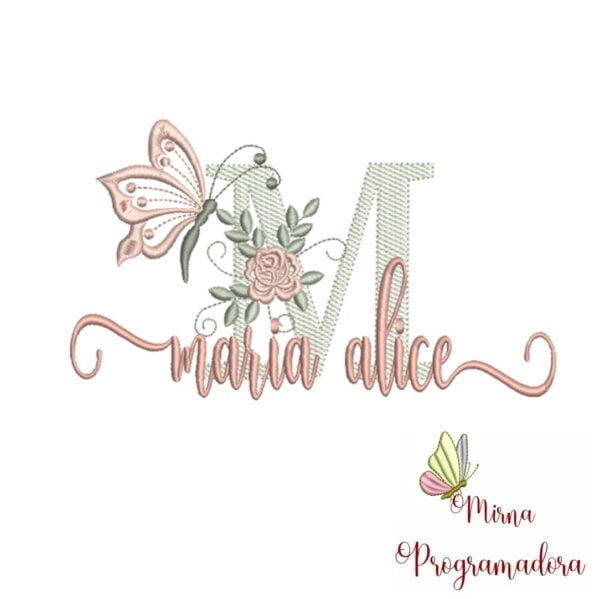 Matriz de Bordado - Nome Maria Alice