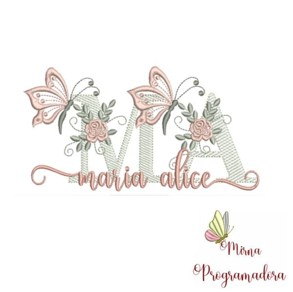 Matriz de Bordado - Nome Maria Alice