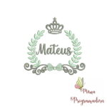 Matriz de Bordado – Coleção 110 Nomes Moldura Coroa Menino - Imagem 6