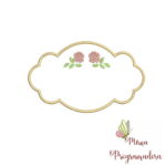 Matriz de Bordado - Moldura Flores Borboletas - Imagem 5