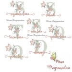 Matriz de Bordado - Matriz de Bordado Semaninha Flores Borboletas