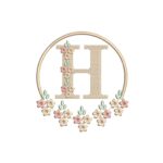 Matriz de bordado – Alfabeto Moldura Flores - Imagem 2