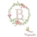 Matriz de Bordado Coleção Alfabeto Molduras Flores - Imagem 3