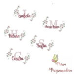 Matriz de Bordado 125 Nomes Flores