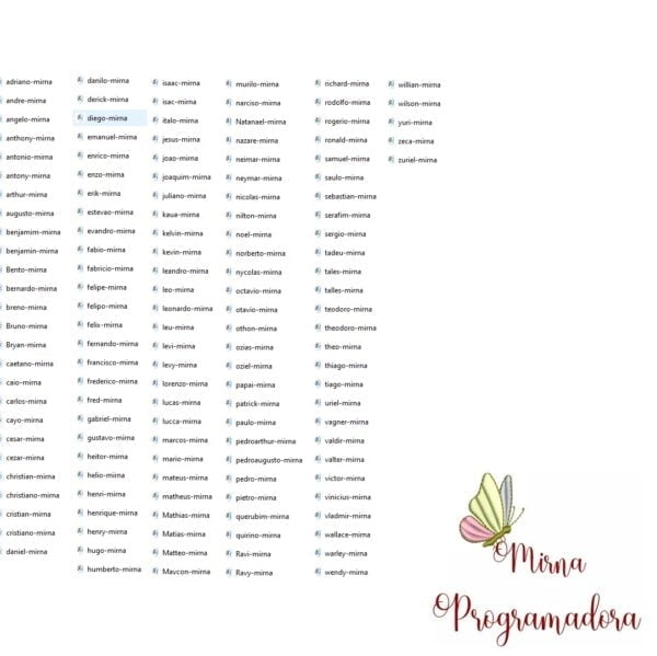 Matriz de Bordado Coleção 140 Nomes Aviãozinho Menino - Image 3