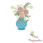 Matriz de Bordado - Moldura Flores Borboletas - Imagem 7