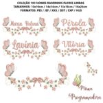 Matriz de Bordado Coleção 100 Nomes Flores Borboletas - Imagem 2