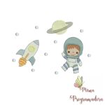 Matriz de Bordado COLEÇÃO ALFABETO MEU PEQUENO ASTRONAUTA / COLEÇÃO FLORES BANHO + BRINDE COLEÇÃO 100 NOMES RAMINHO FLORES LINDA - Imagem 4