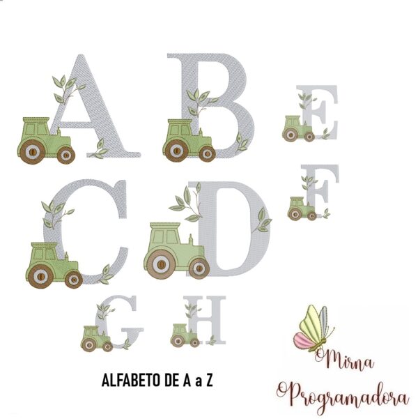 matriz-de-bordado-trator-alfabeto