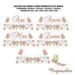 MATRIZ DE BORDADO 100 NOMES FLORES BORBOLETAS - Imagem 2