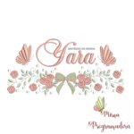 MATRIZ DE BORDADO 100 NOMES FLORES BORBOLETAS - Imagem 33