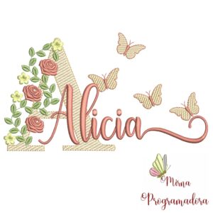 matriz de bordado - alicia