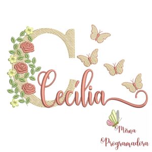 Matriz de bordado Cecília