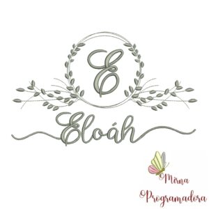 Matriz de Bordado Moldura Folha Eloáh