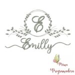 Matriz de Bordado Moldura Folha Emilly