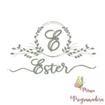 Matriz de Bordado Moldura Folha Ester