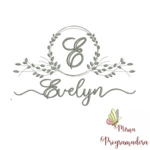 Matriz de Bordado Moldura Folha Evelyn