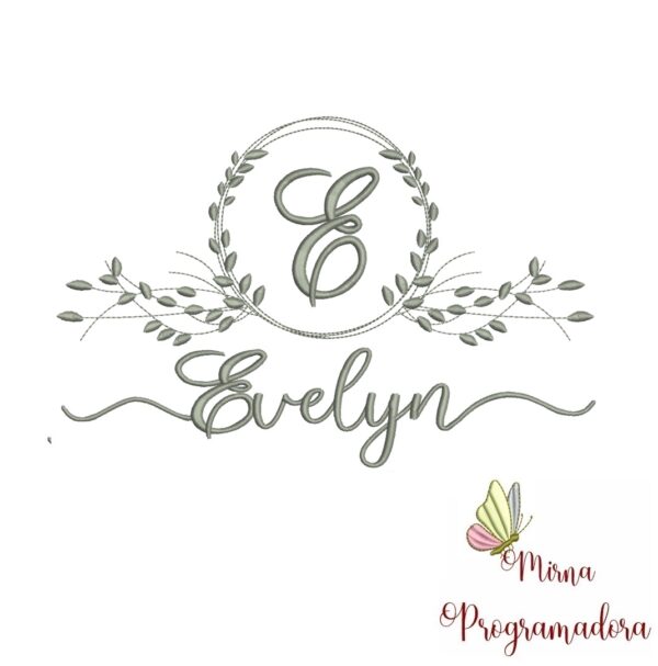 Matriz de Bordado Moldura Folha Evelyn