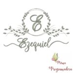 Matriz de Bordado Moldura Folha Ezequiel